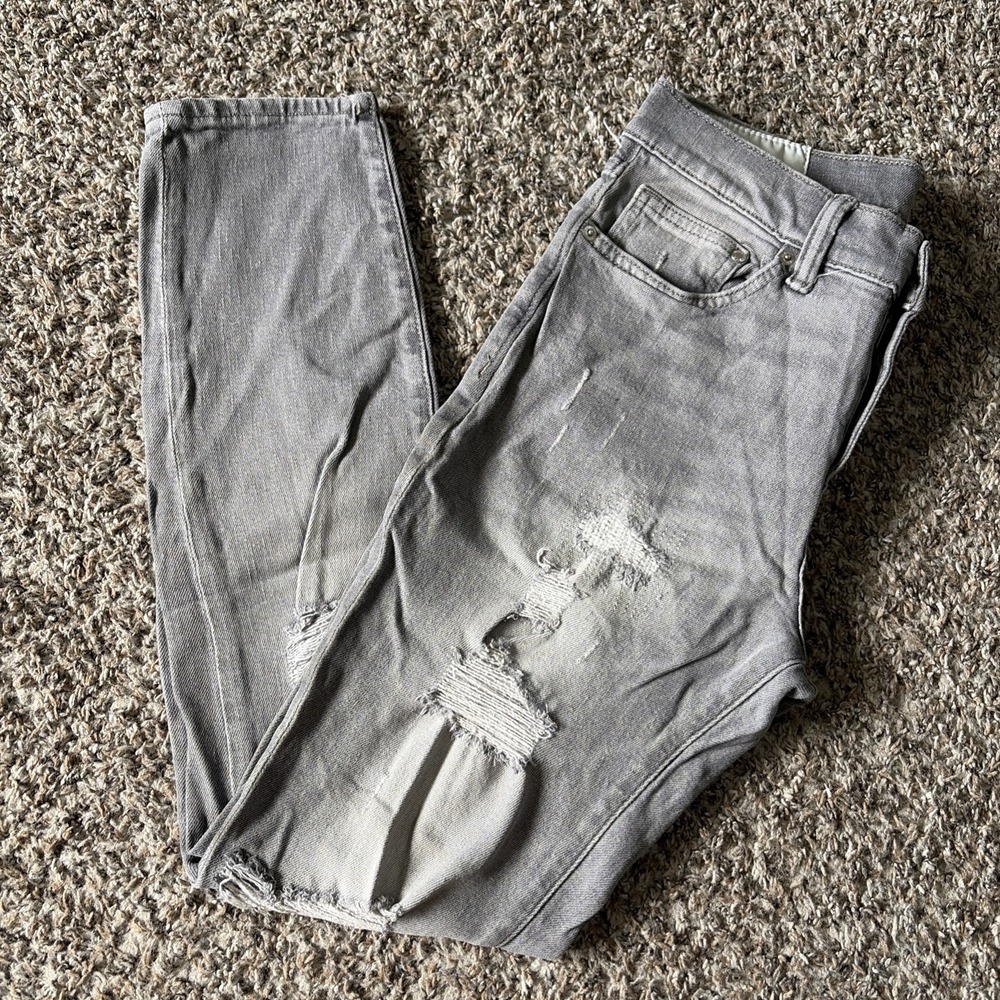 H&M Skinny Denim Jeans Distressed 30x30 Gray Men's